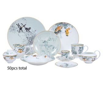 Hermes 50 Pc 'Carnets d'Equateur' Dinner Service