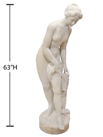Marble Nude Sculpture After Etienne Maurice