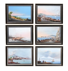 Six 19th C Italian Neapolitan School Watercolors