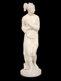 Carved White Marble Sculpture After Canova