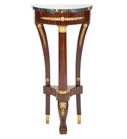 French Empire 19th C Demi Lune Console