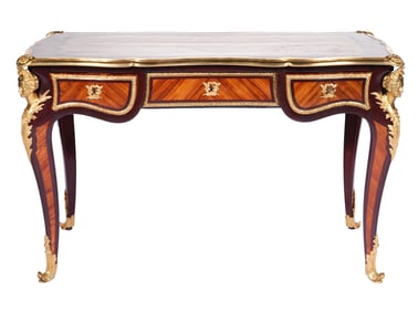 Late 19th Ct French Louis XV Bureau Plat