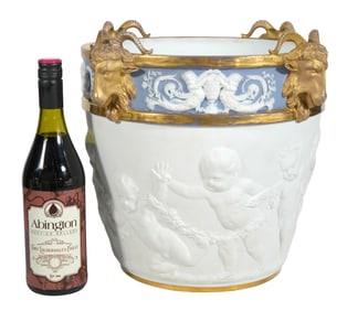 Sevres Porcelain 19th C Jardiniere Cache Pot