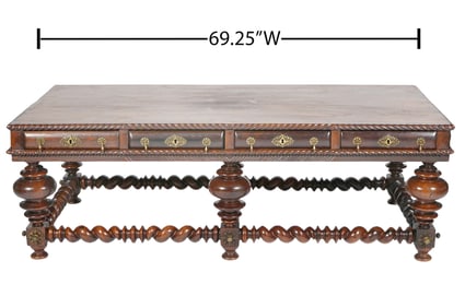 19th C Portuguese Rosewood Coffee Table
