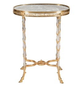 Louis XVI Style 19th C Marble Top Gueridon Table