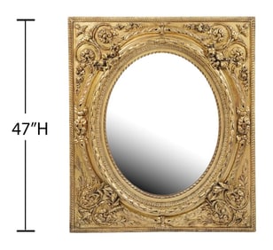 19th C Louis XIV Style Giltwood Mirror