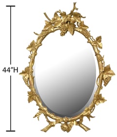 Napoleon III Late 19th C Gilt Wood Wall Mirror