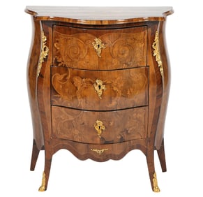 Louis XV Italian 19th C Bombe Commode