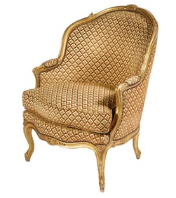 French 18/19th Ct Gilded Bejere Chair