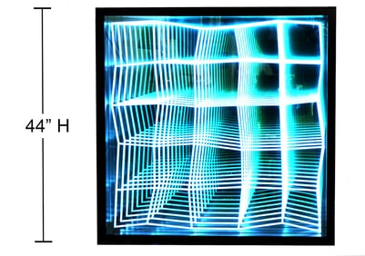 Chul Hyun Ahn Op Art Light Box Wall Sculpture