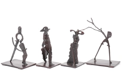 Four William Kentridge Bronze Sculptures 'Promenade II'