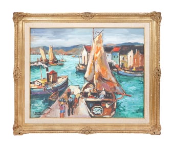 Arturo Pacheco Altamirano Harbor Scene
