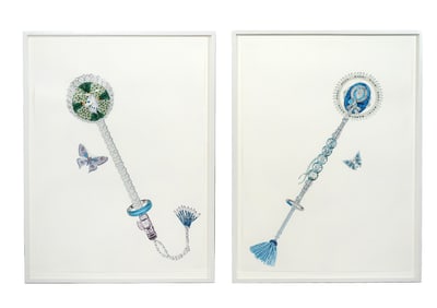 Rashaad Newsome 'Dance of the Monarchs' Diptych