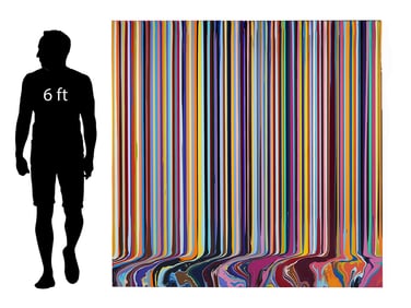 Ian Davenport 'Colourcade: Pink and Black'