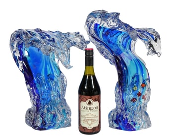 Two Cristiano Toso Murano Art Glass Sculptures