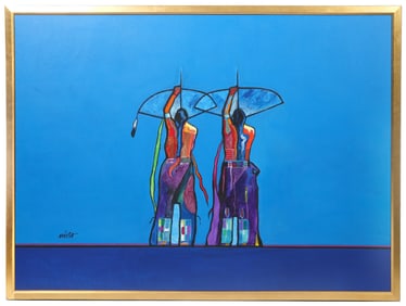 John Nieto 'Brothers' Original Acrylic Painting
