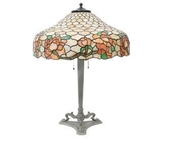 Attrb. Handel Stained Glass Table Lamp