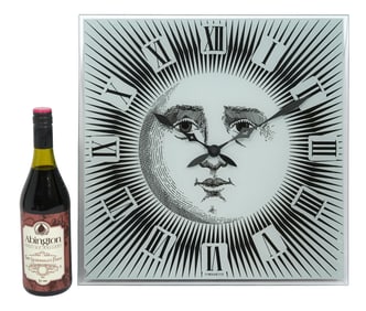 Piero Fornasetti Glass Wall Clock