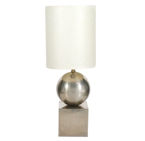 Philippe Barbier Sculptural Chrome Table Lamp