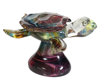 Andrea Tagliapietra Art Glass Turtle Sculpture