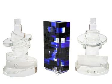 Three Arik Levy and Gaia & Gino Crystal Pieces