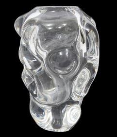 Orrefors 'Move' Clear Crystal Signed Vase