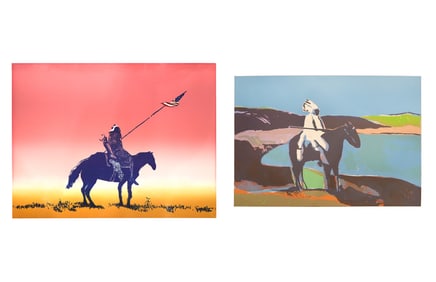 Two Fritz Scholder Signed Lithographs