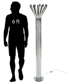 George Kovacs Chrome Tubular Floor Lamp