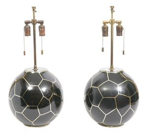 Pr. Karl Springer Geodesic Table Lamps