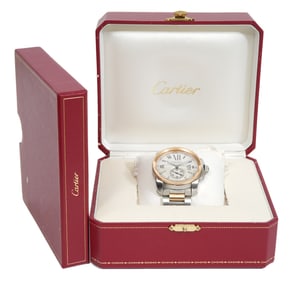 Cartier 18K Rose Gold and Steel Men's Watch