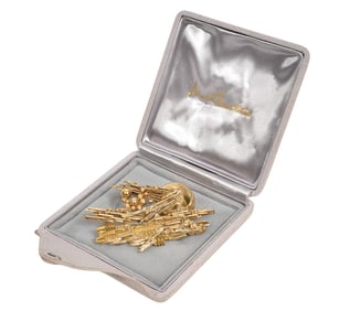 18K Gold Arnaldo Pomodoro Brooch