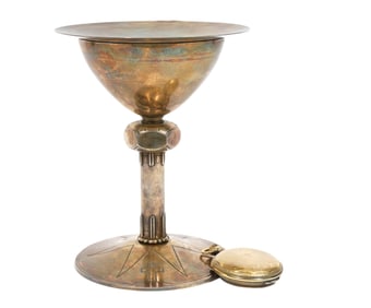 H. Negre French Silver Chalice, Plate and Pyx