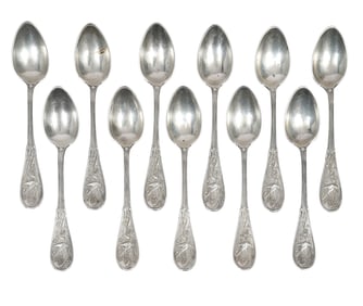 Tiffany 'Audubon' Sterling Demitasse Spoons