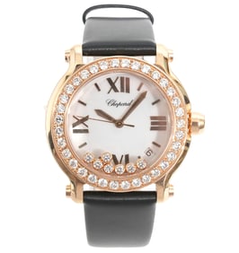 Chopard 18K Rose Gold & Diamond Quartz Watch