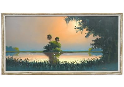 Sam Newton 'Fire Sky' Signed Painting