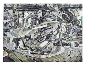 Jin Meyerson 'Central Connection' Painting