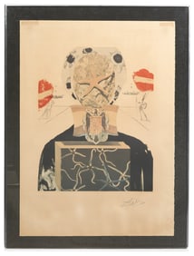 Salvador Dali ' Surrealist King' Lithograph