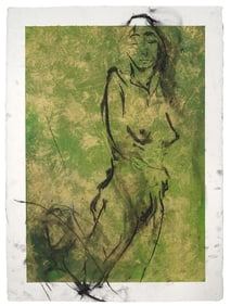 Martin Blank Acrylic and Charcoal Painting