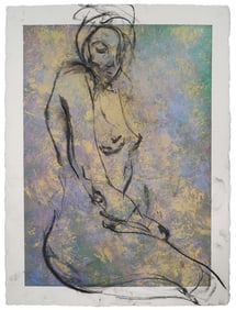 Martin Blank Acrylic and Charcoal Painting