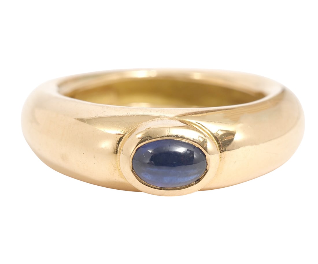 Chaumet Cabochon Sapphire & 18K YG Ring (1 of 9)