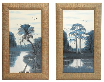 Pr. of Al Black Florida Highwaymen Paintings