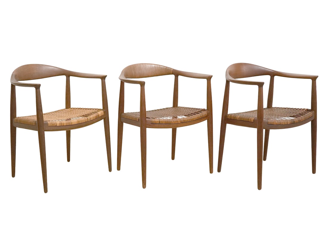 Three Hans Wegner JH-501Round Chairs (1 of 13)