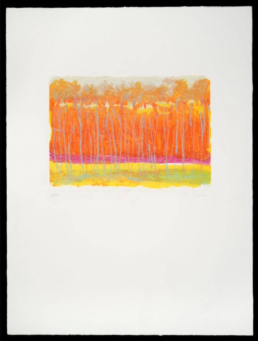 Wolf Kahn 'Summer Tree Row' Etching (1 of 5)