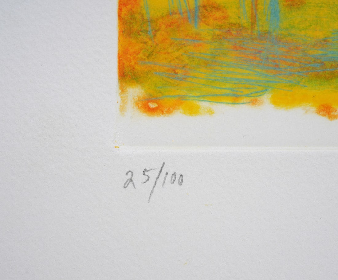 Wolf Kahn 'Summer Tree Row' Etching - 4