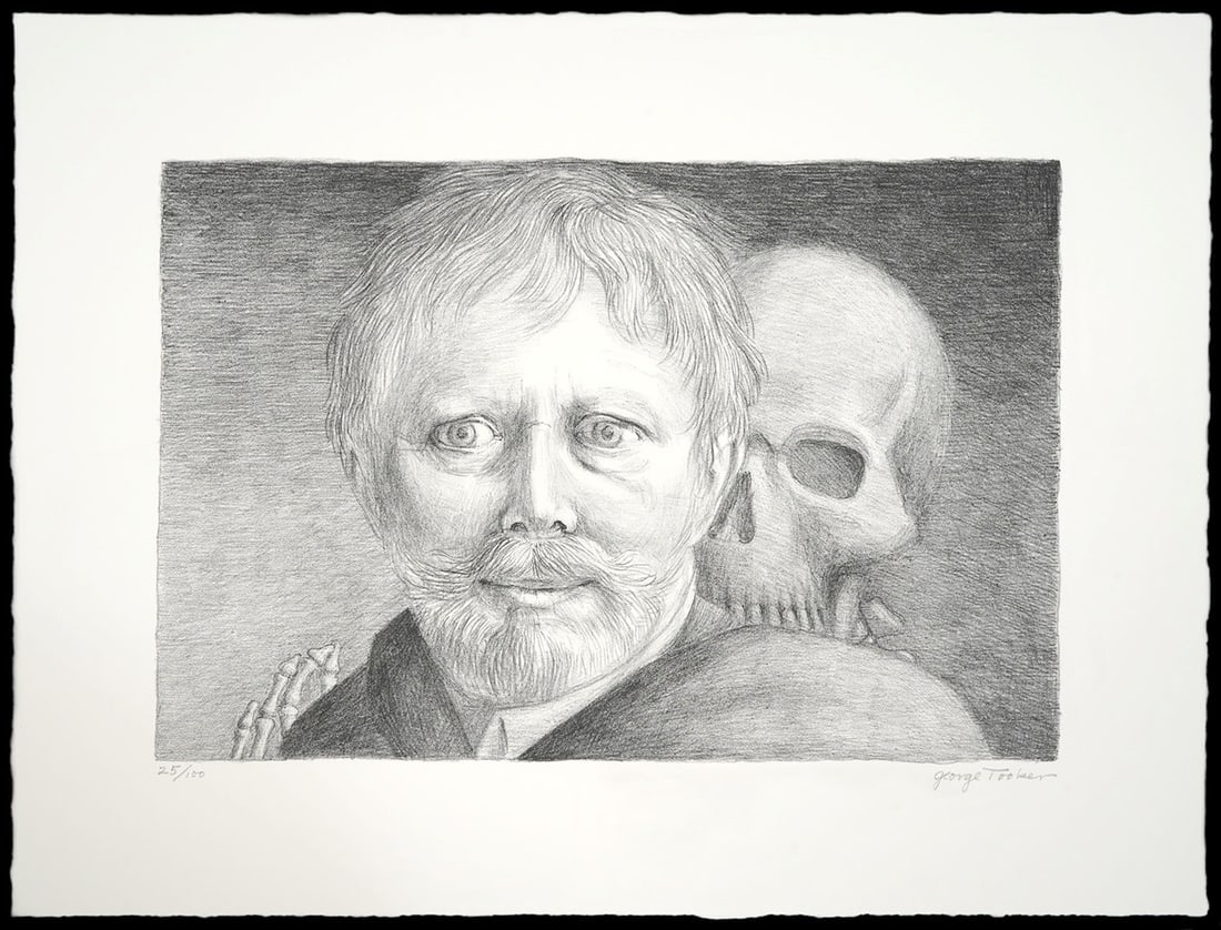 George Tooker 'Self-Portrait' Lithograph 1996: George Tooker, American (1920–2011). 'Self-Portrait' 1996. Black and white lithograph on Somerset Soft White. This work is part of the 'American Academy of Arts and Letters Centennial Portfolio'. Pr