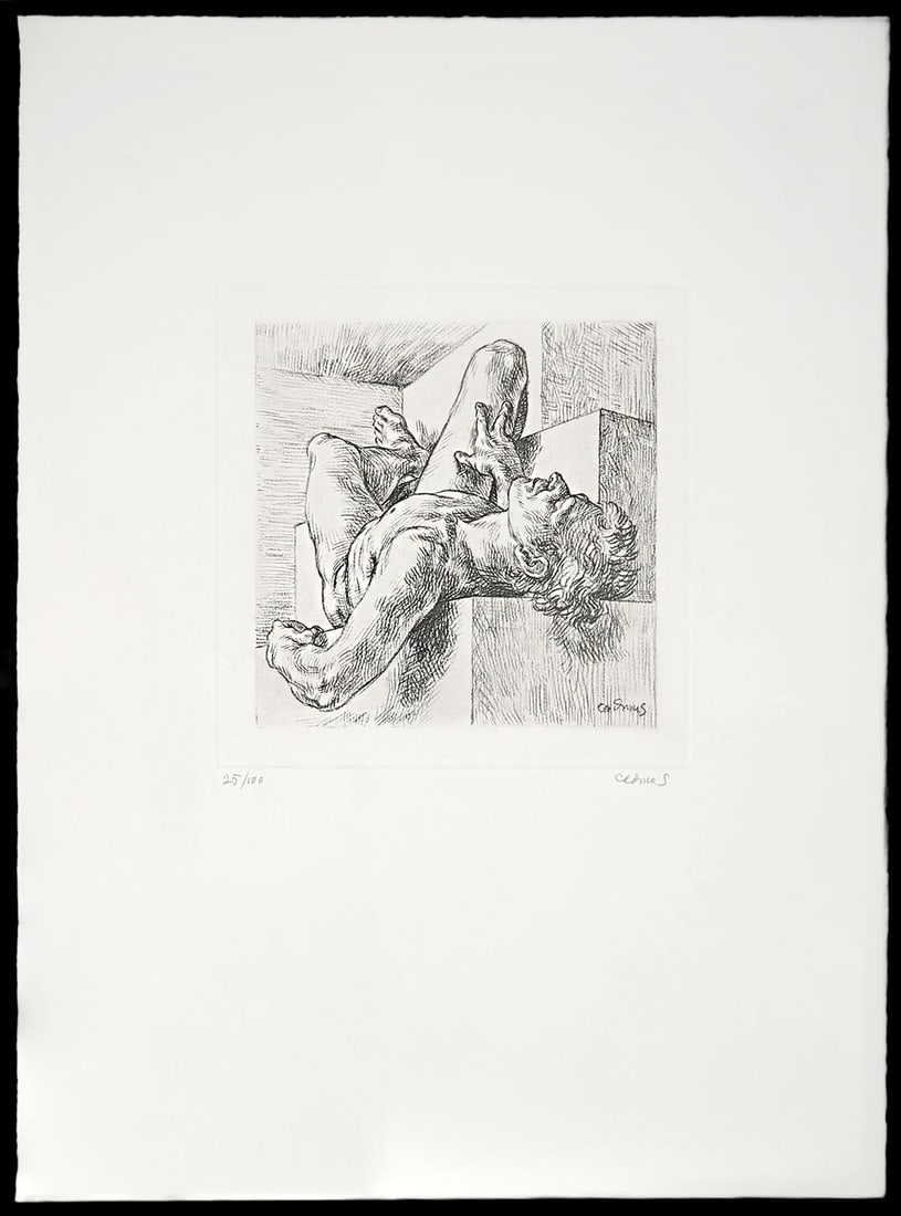 Paul Cadmus 'Nude on Ledges' Etching - 2