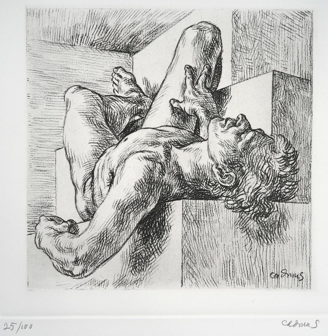 Paul Cadmus 'Nude on Ledges' Etching - 3