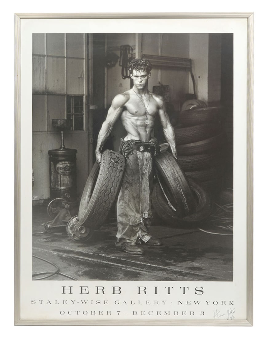 Herb Ritts 'Fred With Tires' Signature Poster (1 of 5)