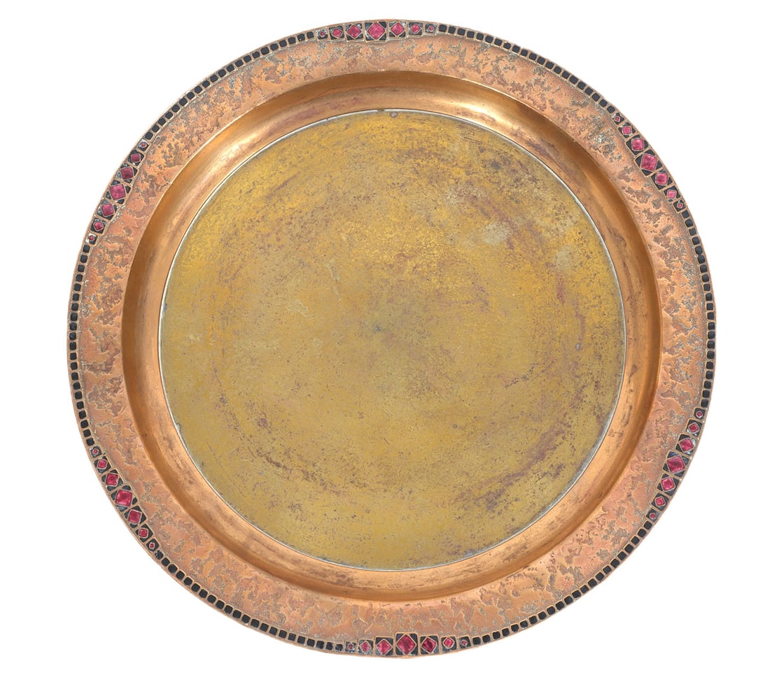 Louis C. Tiffany Furnaces Dore Bronze Charger (1 of 8)