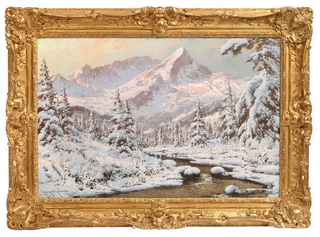 Lazlo Neogrady Winter Landscape Painting (1 of 8)